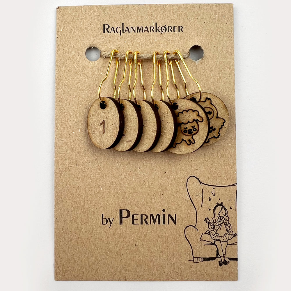 덴마크 Permin/ (우드제품) 뜨개용 스티치마커 단수표시링 860011