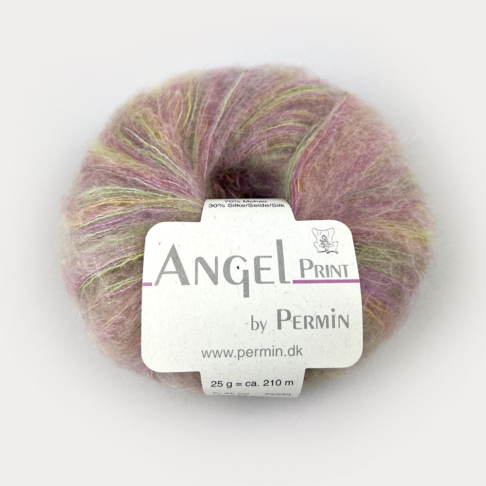Angel Print 8847 복합실(키즈모헤어70%+실크30%, 25g, 210m) / 북유럽 뜨개실 덴마크 Permin