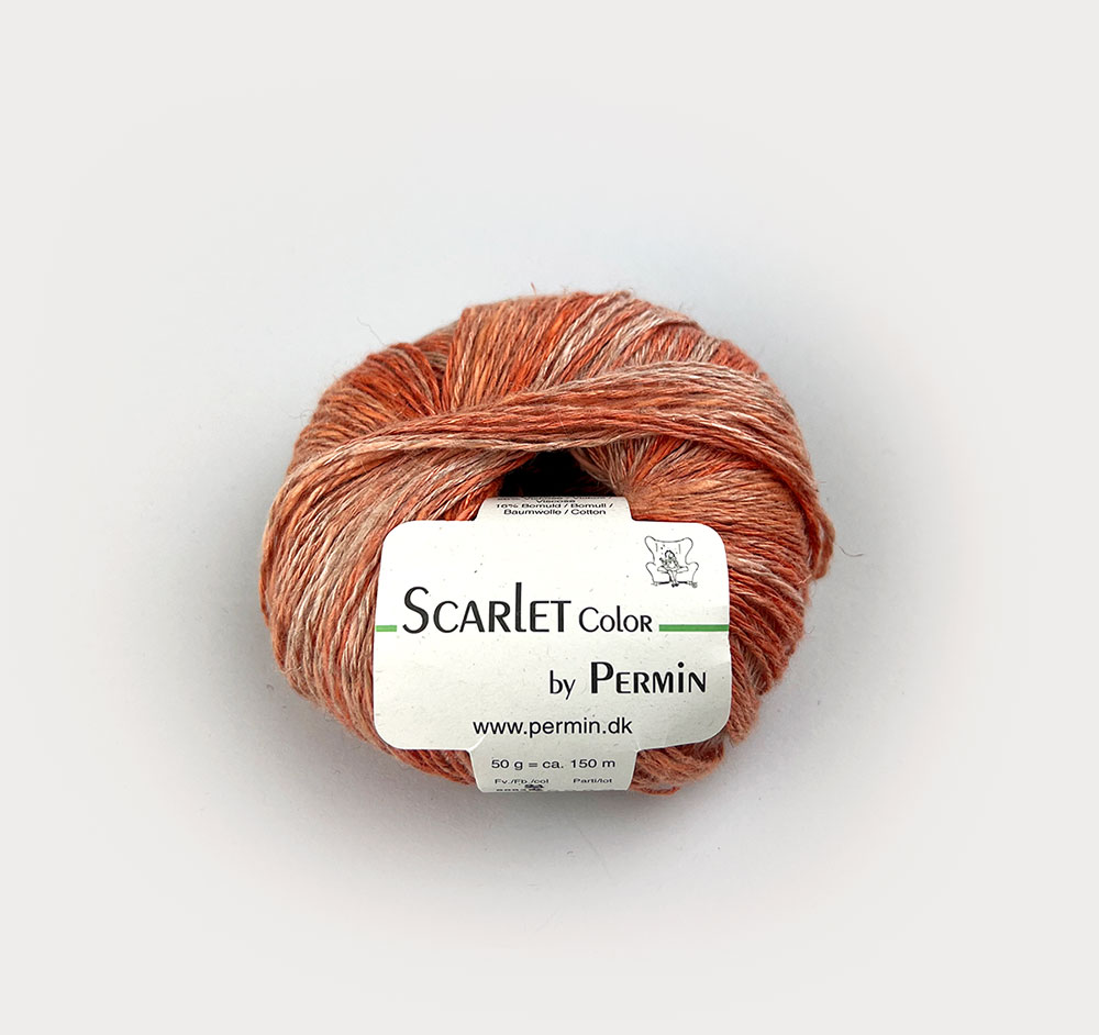 Scarlet Color 8882(린넨58%+비스코스26%+면16%, 50g, 150m) / 북유럽 뜨개실 덴마크 Permin 나뻬실