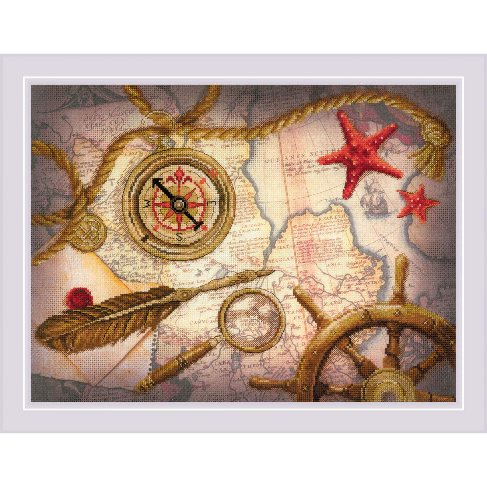 외국 십자수패키지 RIOLIS/Treasure Hunting-PT-0095(배경프린트 원단)