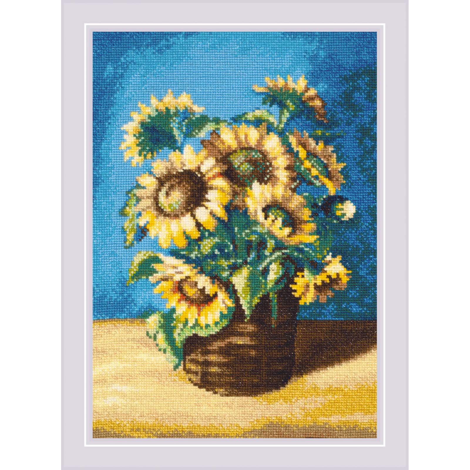 외국 십자수패키지 RIOLIS/Sunflowers in a Basket after N. Antonovas Painting-2040