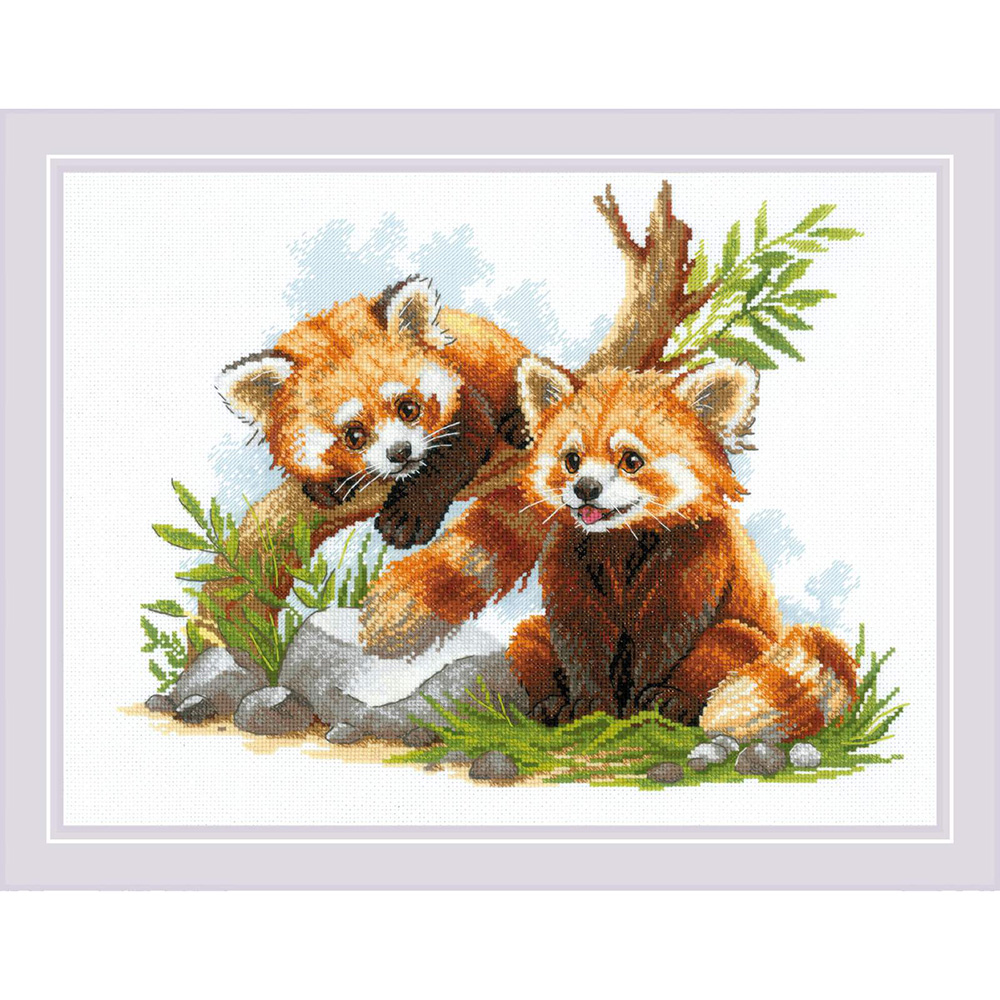 외국 십자수패키지 RIOLIS/Red Panda Cubs-2257