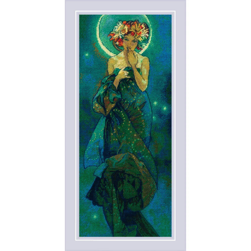 외국 십자수패키지 RIOLIS/The Moon after A. Mucha&rsquo;s Artwork-2340