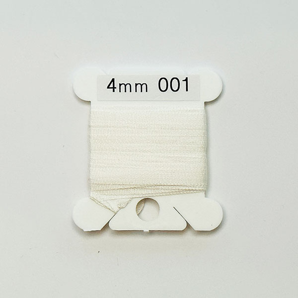 25Yd (10배) (YLI용)실크리본자수실 Silk 100% Ribbon 4mm 001