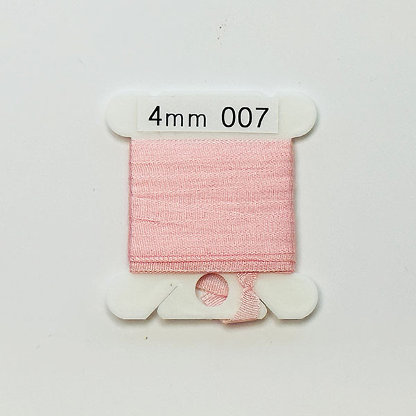 25Yd (10배) (YLI용)실크리본자수실 Silk 100% Ribbon 4mm 007