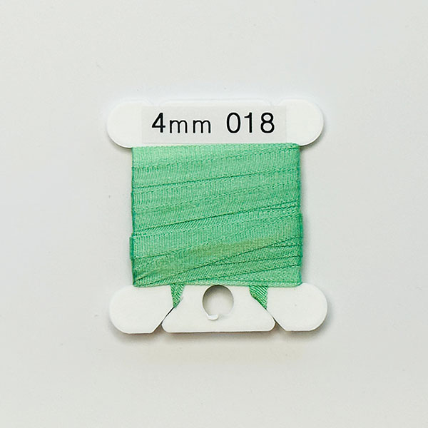 25Yd (10배) (YLI용)실크리본자수실 Silk 100% Ribbon 4mm 018