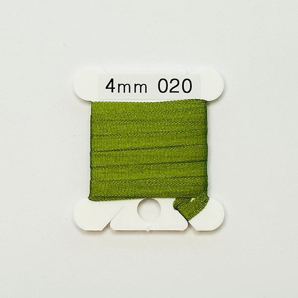 25Yd (10배) (YLI용)실크리본자수실 Silk 100% Ribbon 4mm 020