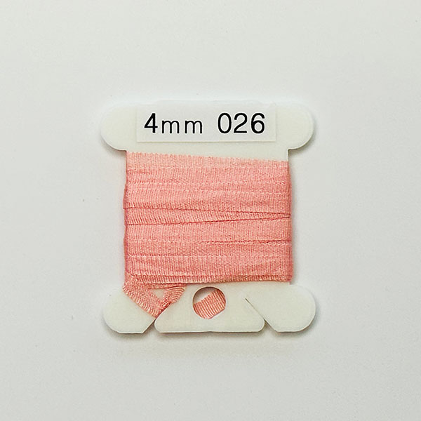25Yd (10배) (YLI용)실크리본자수실 Silk 100% Ribbon 4mm 026