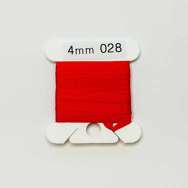 25Yd (10배) (YLI용)실크리본자수실 Silk 100% Ribbon 4mm 028