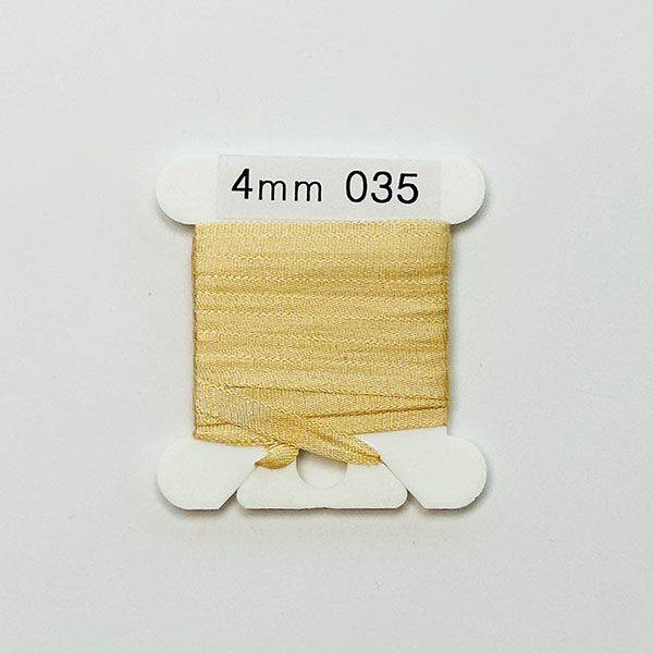 (YLI용)실크리본자수실 Silk 100% Ribbon 4mm 035(Tan UL VY LT)