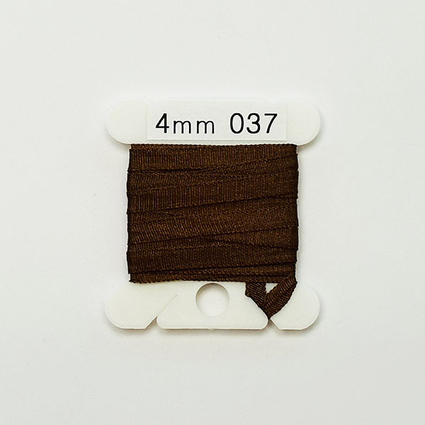 (YLI용)실크리본자수실 Silk 100% Ribbon 4mm 037(Coffee Brown MD)