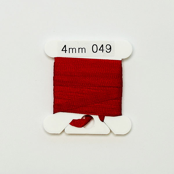 (YLI용)실크리본자수실 Silk 100% Ribbon 4mm 049(Christmas Red)