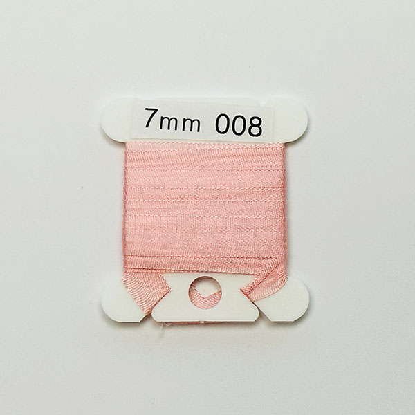 (YLI용)실크리본자수실 Silk 100% Ribbon 7mm 008(Baby Pink)