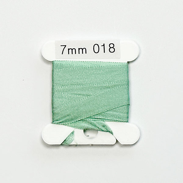(YLI용)실크리본자수실 Silk 100% Ribbon 7mm 018(Jade VY LT)