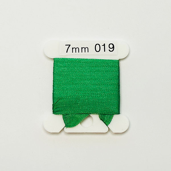 (YLI용)실크리본자수실 Silk 100% Ribbon 7mm 019(Emerald Green)