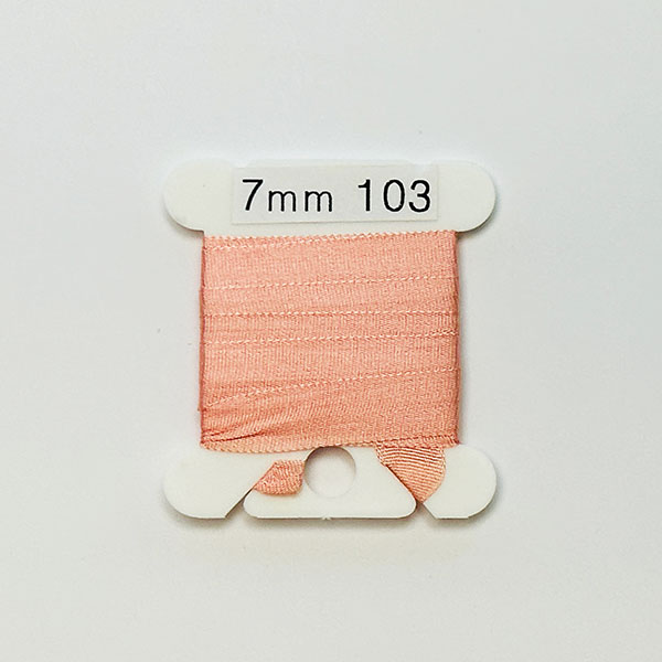 (YLI용)실크리본자수실 Silk 100% Ribbon 7mm 103(Rose LT)
