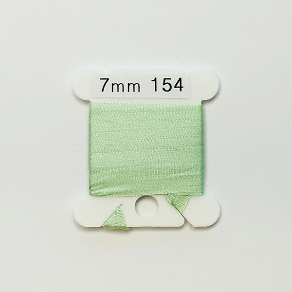 (YLI용)실크리본자수실 Silk 100% Ribbon 7mm 154(Baby Green LT)