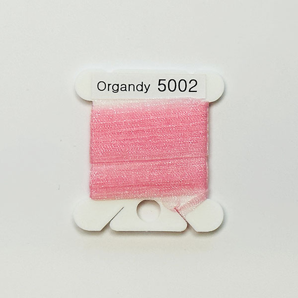 (YLI용)실크리본자수실 Organdy 5mm 002