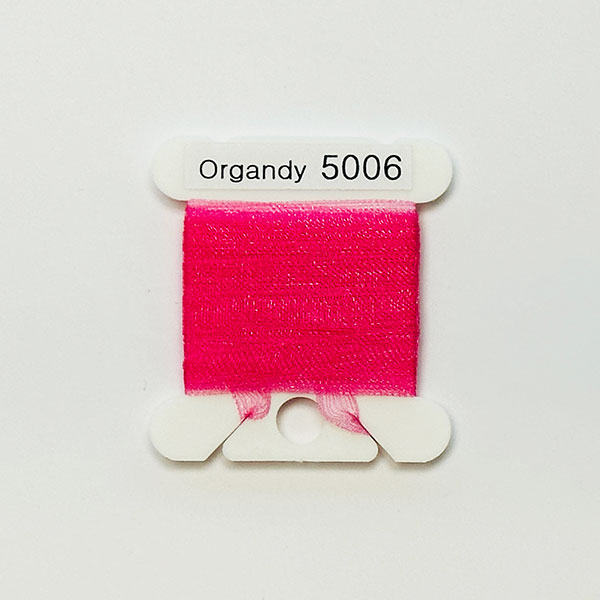 (YLI용)실크리본자수실 Organdy 5mm 006