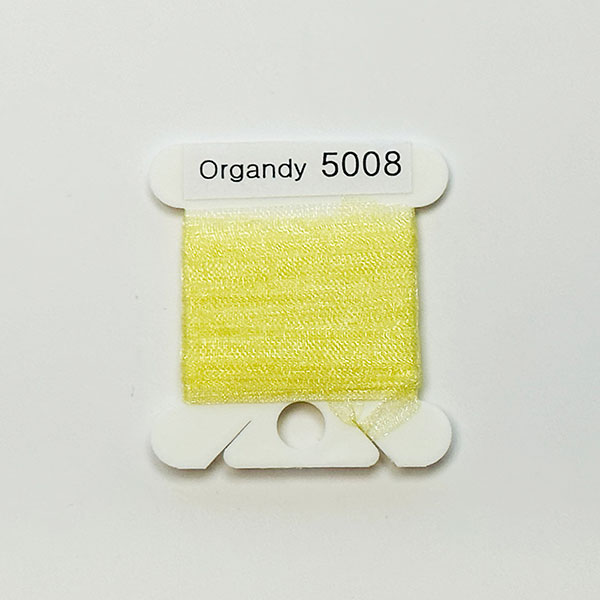 (YLI용)실크리본자수실 Organdy 5mm 008