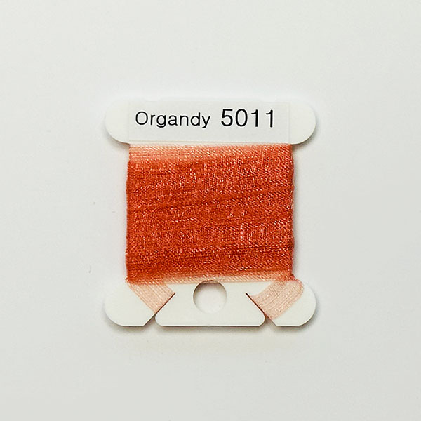 (YLI용)실크리본자수실 Organdy 5mm 011
