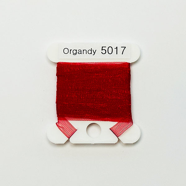 (YLI용)실크리본자수실 Organdy 5mm 017