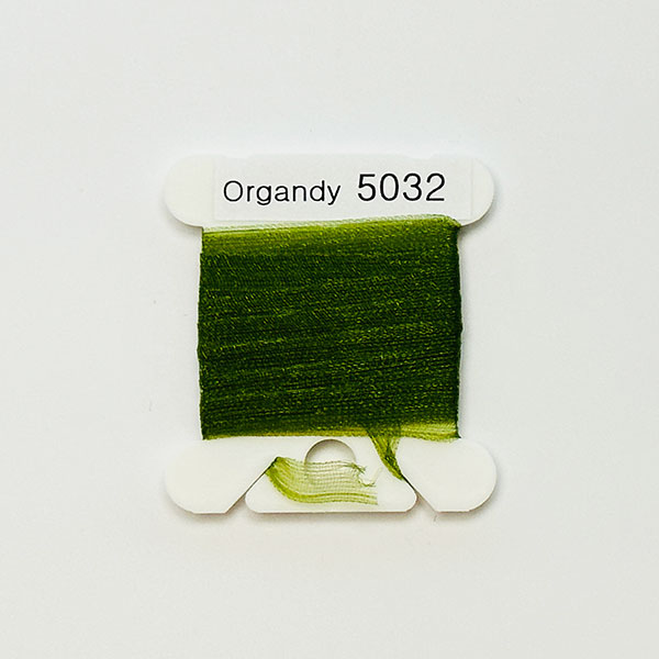 (YLI용)실크리본자수실 Organdy 5mm 032