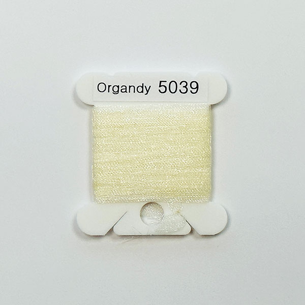 (YLI용)실크리본자수실 Organdy 5mm 039