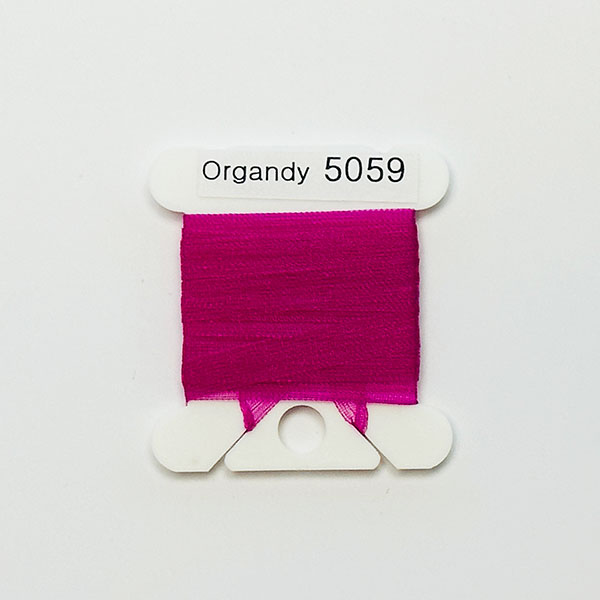 (YLI용)실크리본자수실 Organdy 5mm 059