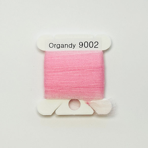 (YLI용)실크리본자수실 Organdy 9mm 002