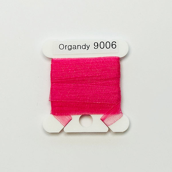 (YLI용)실크리본자수실 Organdy 9mm 006