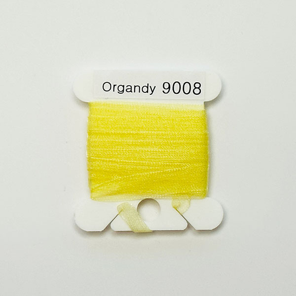 (YLI용)실크리본자수실 Organdy 9mm 008