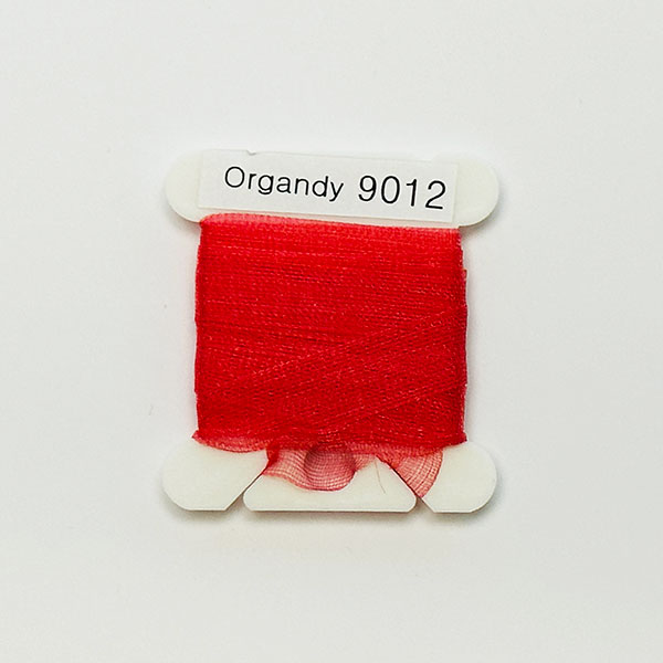 (YLI용)실크리본자수실 Organdy 9mm 012