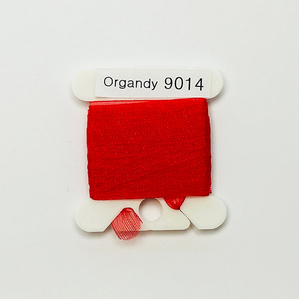 (YLI용)실크리본자수실 Organdy 9mm 014