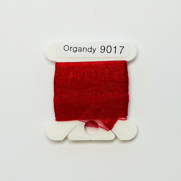 (YLI용)실크리본자수실 Organdy 9mm 017