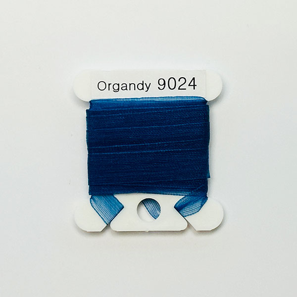 (YLI용)실크리본자수실 Organdy 9mm 024