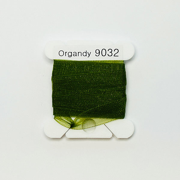 (YLI용)실크리본자수실 Organdy 9mm 032