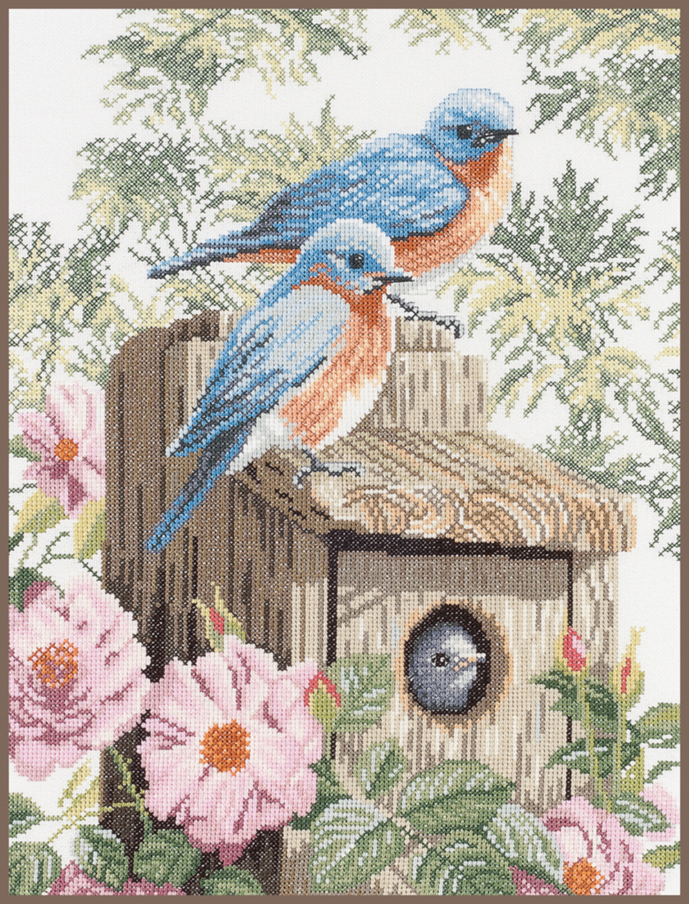 외국 십자수패키지 Lanarte/GARDEN BLUE BIRDS-0008325