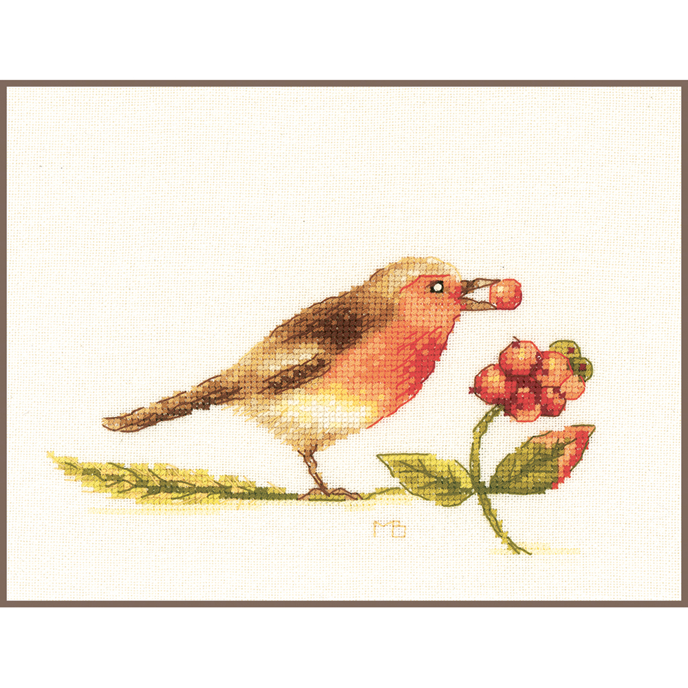 외국 십자수패키지 Lanarte/ROBIN-0188024(고급케이스)