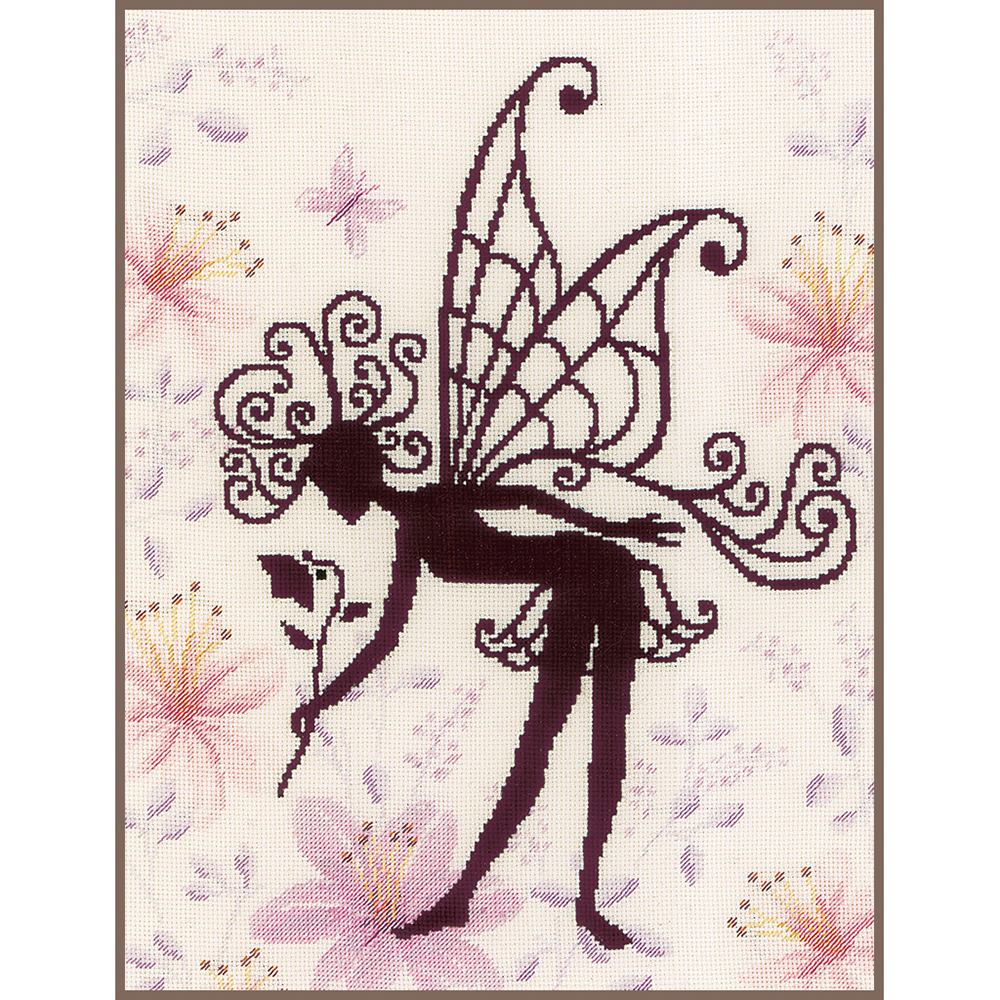 외국 십자수패키지 Lanarte/FLOWER FAIRY SILHOUETTE-0188915(고급케이스)