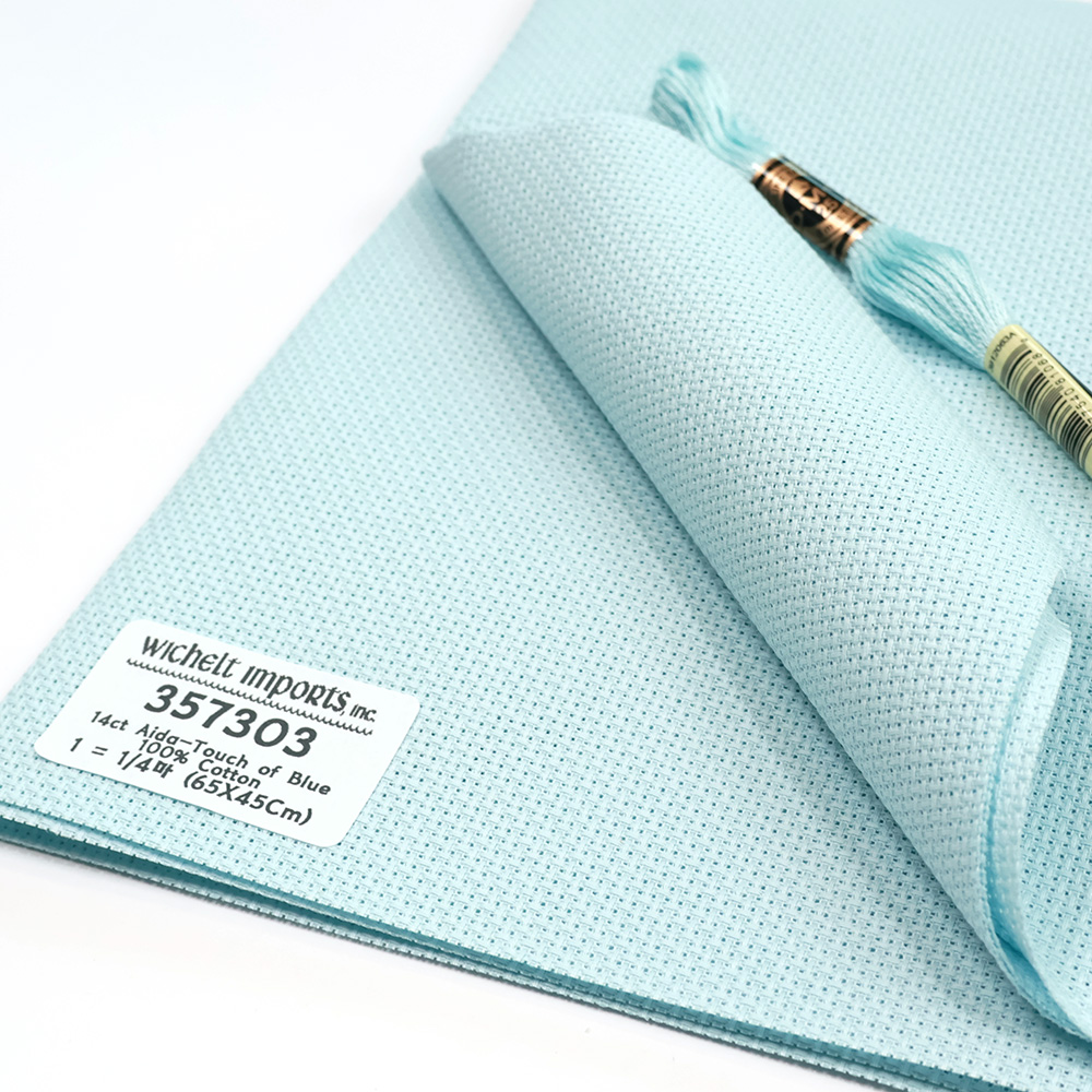 위첼 자수원단 14카운트 - Touch of Blue - 357303