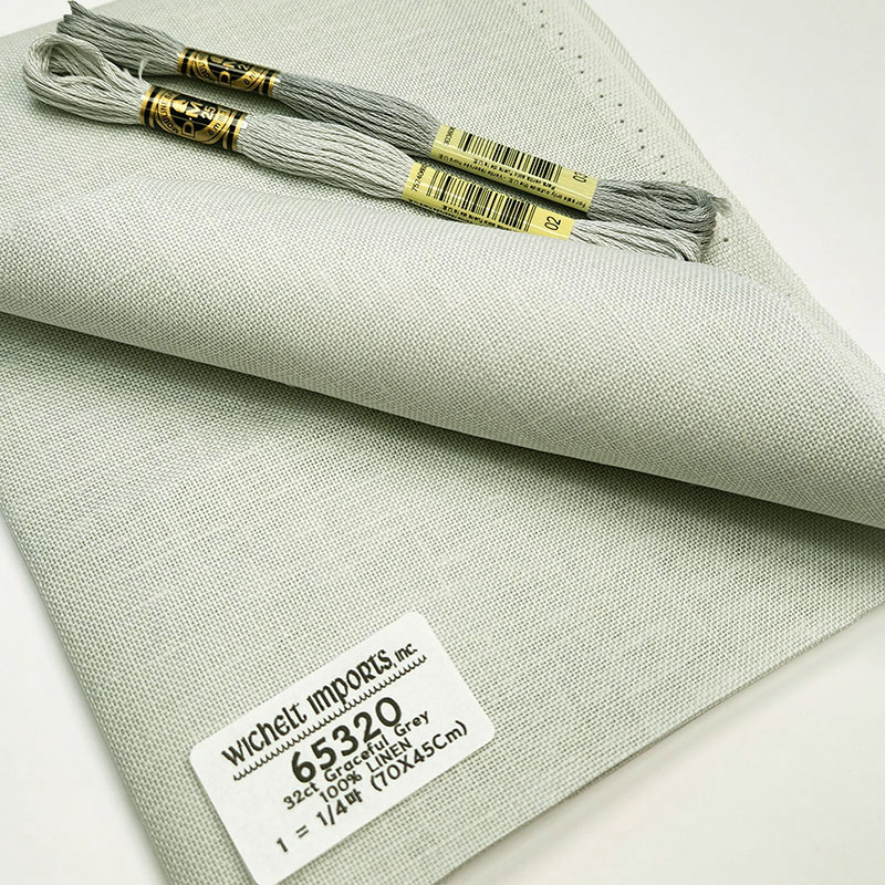 위첼 자수원단 32카운트 - Graceful Grey - 65320